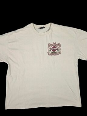 Voodoo Harley Davidson T-Shirt 2XL Creme New Orleans French Quarter Biker Skulls